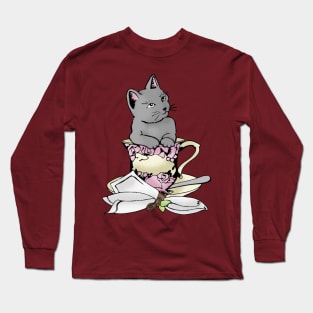 Teacup Kitty Long Sleeve T-Shirt